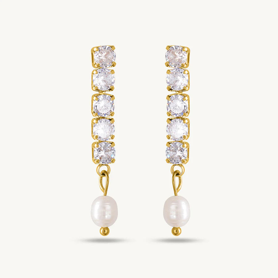 Drop Diamond Earrings